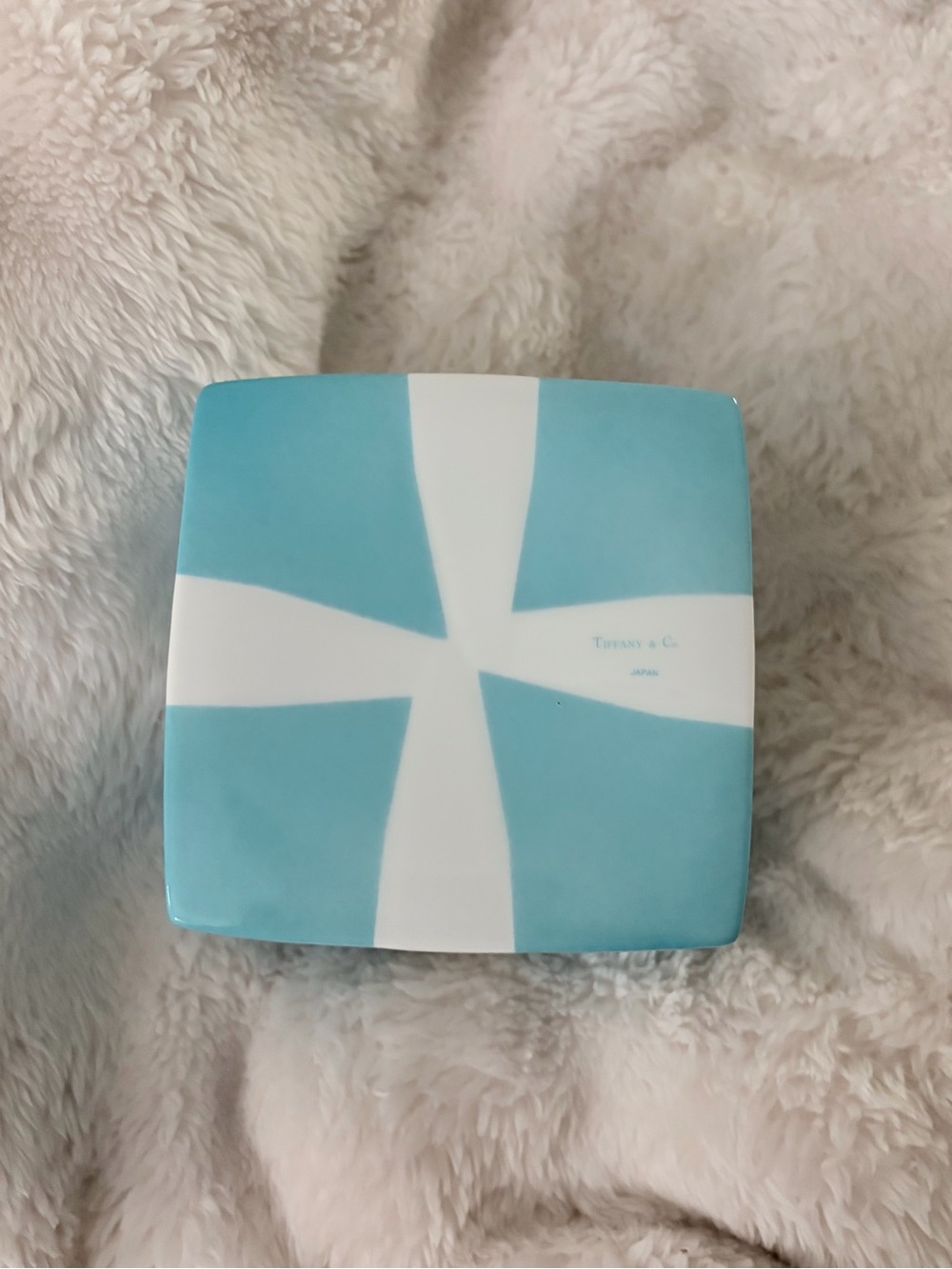 Tiffany & Co. Blue and White Porcelain Square Dish